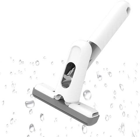 trapeador portátil, trapeador autoapretable - Fregona de Esponja en Aerosol autoexprimible - de Limpieza eficiente, Uso en seco y húmedo, Mango ergonómico para Vidrio de Inodoro, Escritorio