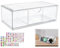 ZFOEFO Dispensador de Hisopos, Caja para Bastoncillos de Algodón, Organizador de Almohadillas de Maquillaje, Caja para Discos Desmaquillantes, Dispensador para Almohadillas de Algodón Cosméticos