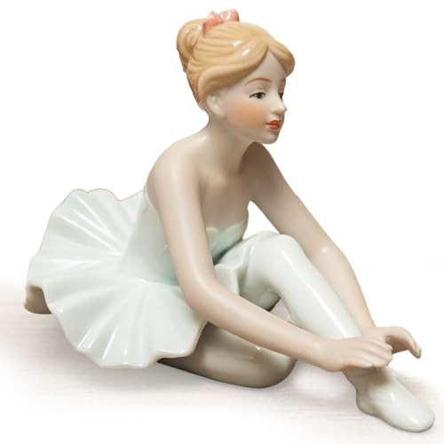 MTME Porzellan-Figuren Ballett, skulptierte Statue, Handarbeiten, Kunstware, Skulptur, Heimdekoration (Ornament, Dekoration, Geschenk) (Eleganz mittelgroß)