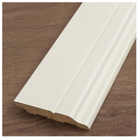 Battiscopa Battiscopa Bianco Resistente e Durevole, Pannelli di Protezione per Base a Parete in Legno Massello per Camere da Letto/Soggiorni/Corridoi/Vene Scale, Facile da Tagliare e Installare(H 10cm