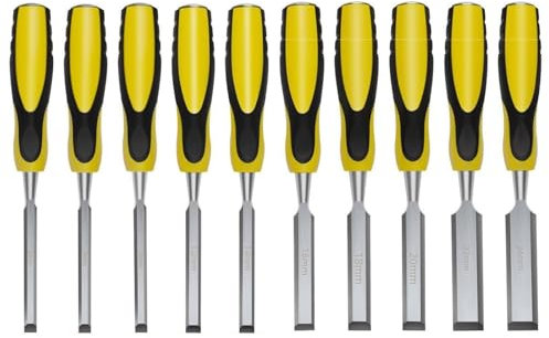 Wood Chisel Set 10 Pieces Woodworking Chisels 6 to 24mm Firmer Chisel Set Woodworking Hand Tools Mortise Chisel Set