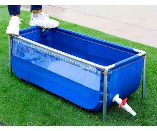 Großes PVC-Aquariumbecken mit Rahmen – transparenter Wassertank für Koi-Goldfische, Hydrokulturpflanzen, Gartenteich, Fischhabitat im Freien – langlebige und vielseitige Poollösung