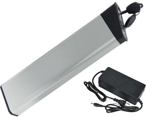 36V 48V 10Ah E-Bike Akku,10Ah Faltelektrofahrrad Akku eingebauter BMS Fahrradmotor wasserdichter PVC-Akku mit Ladegerät 36V 10AH,395mm
