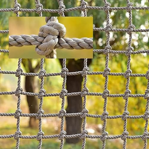 Filet d'escalade d'extérieur pour enfants et adultes, 1,5 m x 3 m, échelle de corde cargo pour jeux dans le jardin, décoration de cabane dans les arbres, sécurité du balcon, équipement de parcours
