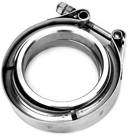 ERYUE Kit Flangia di Serraggio a V in Acciaio Inossidabile per Tubo di Scarico 2,5 Pollici, Componente Tubo di Saldatura, di Scarico Ideale Universale per Flangia di Serraggio in