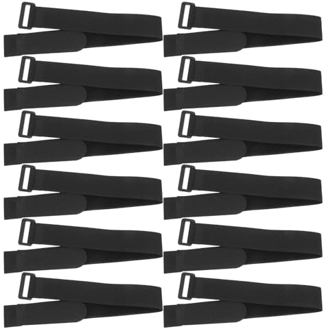 Homoyoyo 12 Cinghie Portaoggetti per Tappetini Yoga in Nylon Regolabili 25x400mm, Set di Fascette Elastiche per Yoga e Pilates, per Trasporto e Conservazione Compatta in Palestra