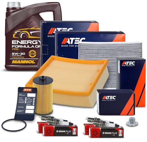 ATEC Germany Inspektionspaket Set C + 4l Motoröl hinter dem Handschuhfach