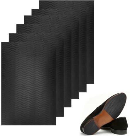 Rainway 6 st silikonsulor självhäftande halkfria självhäftande innersulor för skosula, självhäftande sulor, 150 x 100 mm, 1,5 mm, halkfria kuddar, självhäftande dynor
