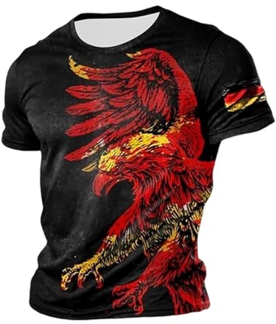 Generisch Deutschland Trikot Wm Deutschland Trikot 2026 Poloshirts Für Herren Herrenhemd mit Deutschem Flaggenprint,Geeignet Für Alltag,Festivals Und Wettkämpfe Hemd Sportshirt Trainingsshirt