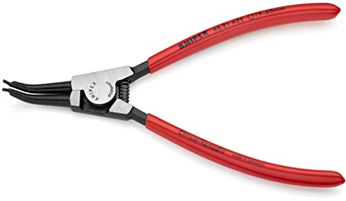 Knipex Circlip Pliers for external circlips on shafts 45° bent black atramentized, plastic coated 185 mm 46 31 A22