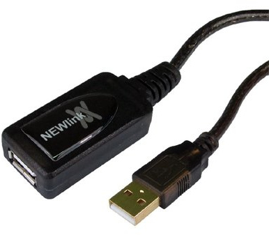 Cable-Tex 20 m USB2 Aktive Verlängerung Repeater Kabel 20 Meter
