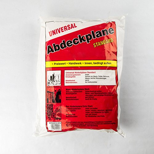 NOOR Universal Abdeckfolie 4,00 x 12,50m I Transparente HDPE Malerfolie, extra leicht I Allzweck-Bodenschutz