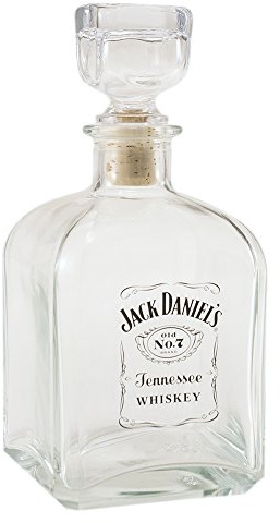 Jack Daniel's Licensed Barware Label Logo Square Decanter