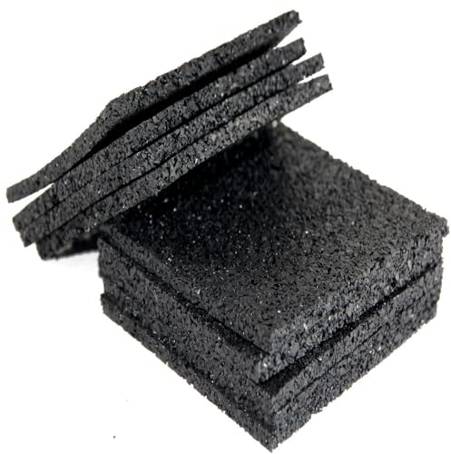 Terrassenpad Gummiunterlage Gummigranulatpad 100x100 mm (100x100x10 mm, 75 Stück)