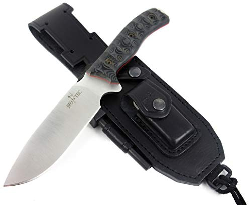 JEO-TEC Nº7 Outdoor-kniv Survival Bushcraft Camping Vandring jakt och fiskekniv - BÖHLER N690C stainless steel - Mikarta - Gjord i Spanien