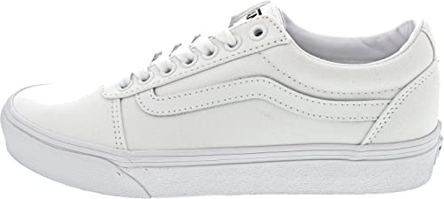 Vans Men's Ward Sneaker, Canvas White White, 10 UK