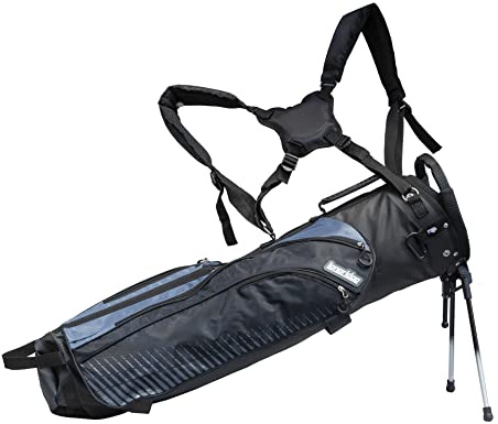 Longridge 7 Tri Lite Sunday Golf Carry Bag - Black/Silver