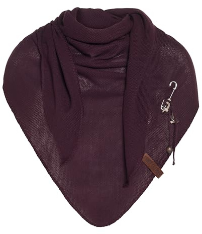 KNIT FACTORY - Lola Dreieckstuch - Fein Gestrickter Damen Schal - Tuch Schal - Für Frühling und Sommer - Baumwollmix - 190x85 cm