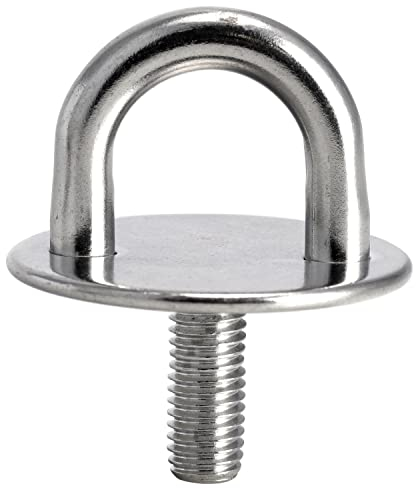 FASTON® Augplatte Rund mit Gewinde M10-50 mm Edelstahl A2 V2A (5 Stück) Ösenplatte Gewindeschraube Decksplatte Wandauge Wandöse Wandhaken Zurröse