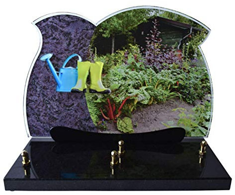 Marbrerie Funelior Potager - Plaque funéraire galbée - Altuglas - L 25 x H 32 cm