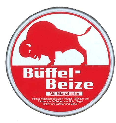 Büffel | Büffel-Beize Nr. 4 rot 1000ml | Rote Wachsbeize | Beize und Pflege von Holz, Holzböden und Möbeln | Strapazierfähig | Wasserabweisend