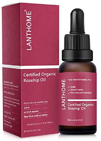 Rosehip Oil for Face, Certified Organic Rosehip Oil, use of Scars, Stretch Marks, Fine lines adn Wrinkes, 10ml