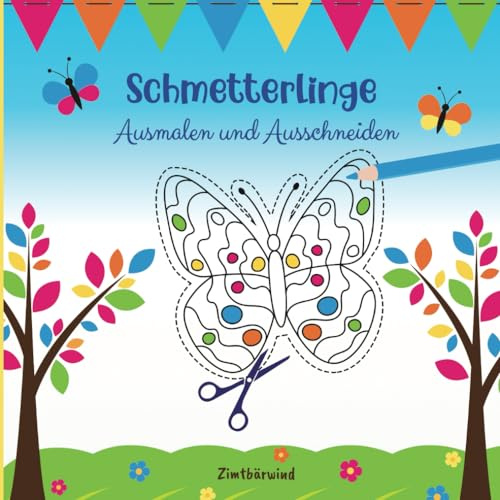 Mein Sommer-Malbuch Schmetterlinge: Schöne Mandalas zum Ausmalen und Ausschneiden für Kinder ab 5 bis 10 Jahren (Mal- und Bastelbücher: Ausmalen und Ausschneiden für Kinder)