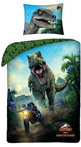 Halantex Jurassic World Bettwäsche , 140x200cm + 70x90cm, 100% Baumwolle