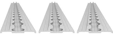 lasiprofi Airlineschiene Flügel unten: 60 x 12 mm, 2.000 mm, 3er Set | Zurrschiene | 200 cm | kompatibel mit Fittingen | Silber eloxiert | für Transporter, Wohnwagen, Sprinter UVM. | Aluminium | 2 m