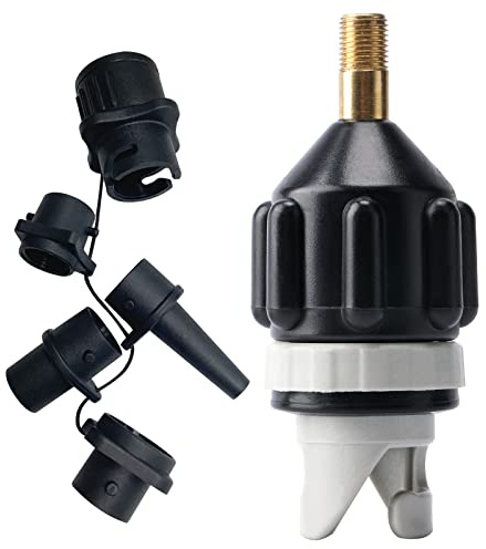 WOUMON SUP Pumpe Adapter, Aufblasbarer Luftpumpenadapterset mit Gasdüse, SUP-Pumpenadapter für Kajak,Stand Up Paddle Board, Schlauchboot