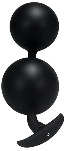 Silicone Expand Inflatable Anal Plug with Built-in Steel Balls,Bead Pulling Anal Dilator Sex Toy