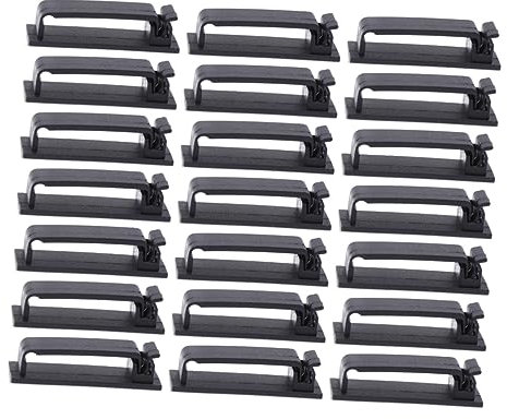 DOITOOL 50piezas Clips Adhesivos De Cable Organizadores De Cables Autoadhesivos Casa y Oficina Soporte Diferentes Superficies