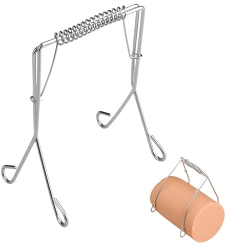 Morsetto per roulade, pinze per barbecue a forma di gancio in acciaio inox, con presa forte, per cucinare e servire grigliate, barbecue, gadget da cucina