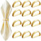 12 PCS Serviettenringe Gold, Serviettenring, Serviettenringe aus Metall, Elegante Serviettenschnallen Serviettenschnallen für Tischdekoration Valentinstag Ostern Hochzeit Weihnachten Abendessen Party