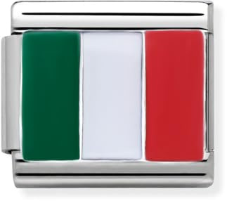 2Burned Italienische Charm-Flagge für 9 mm Armbänder aus Edelstahl