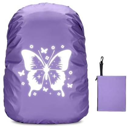 Capaneus Funda Impermeable Mochila, 35L Niños Mochila Escolar Funda Impermeable,Cubre Mochila Impermeable, Reflectante Protector Mochila Impermeable para Exterior, Camping, Senderismo, Viajes