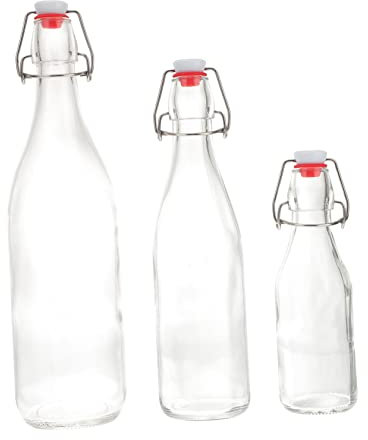 ABOOFAN Botella De Vidrio Sellada Multifunción 3x Almacenamiento De Vino Vidrio Engrosado Práctico