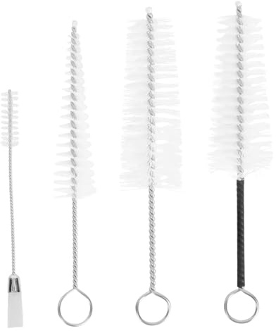 4 Saxophon Schalllöcher für Mundstück Reinigungsbürste Stück | Nylon und Edelstahl, Tragbar für Blasinstrumente, Leichtes für Anfänger, zur Pflege Unterwegs