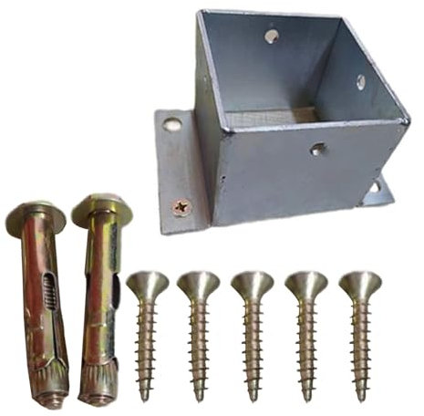 LZMZMQ Post Base 2x2 3x3 4x4 6x6 8x8, Square Stainless Steel Fence Post Base, Pillar Base for Pergola Brackets/Mailboxes/Porch/Railing/Deck Support/Pavilion(40 x 40mm/1.6 x 1.6in)