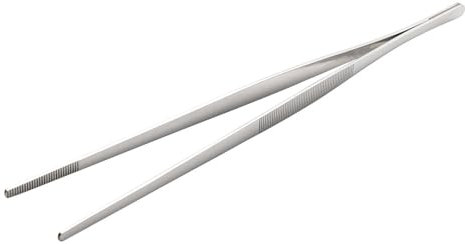 Stainless Steel Grill Tongs,Stainless Steel Cooking Tweezers | Heat Resistant Food Tweezer Kitchen Clamp for Meat Steak Pasta Fish Salads Baking Buffet