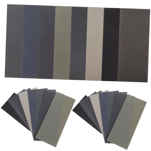 LIFKOME 56 Piezas Papel de Lija Húmedo y Seco Lijas Abrasivas para Madera Metal Coche Bricolaje Reparación Pared