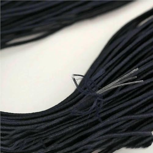 Cuerda elástica resistente de 1,5 mm, banda elástica de colores, cordón de goma para manualidades, costura, joyería y accesorios - Azul marino, 1,5 mm - 10 metros