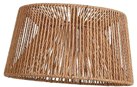 Sharplace Rattan-Lampenschirm Korb-Lampenschirm für Hängelampe, Deckenlaternenabdeckung, Kronleuchterabdeckungen, Boho-Hängelampenschirm für Garten, Wohnzimmer, Flur, Küchentisch, Hochzeit, Style D