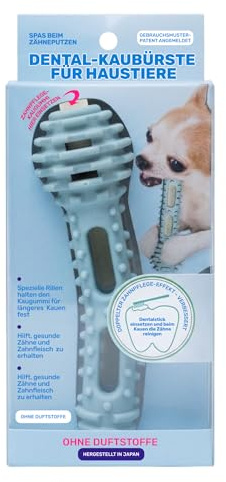 Hundezahnbürsten Spielzeug 2-in-1 I Kauspielzeug Hund Zahnreinigung | Japan Premium Pet Hunde Kauspielzeug I Kauspielzeug für Zahnfleischmassage, robust & langlebig Dental Toy