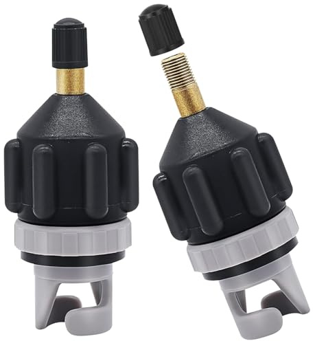 SSIMIDAPT 2 Pièces Adaptateur Pompe Kayak Valve Adaptateur Accessoire de Compresseur Gonflage Paddle Multifonctionnel Gonflable pour Sup Matelas Bateau Planche à Pagaie Pneumatique (Type2)