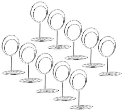 MAGICLULU Eleganter Kartenhalter aus Edelstahl 24 Stück in Silber zum Aufbewahren von Notizen und Visitenkarten für Büro und Veranstaltung
