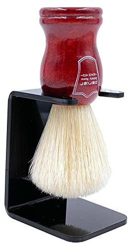 Parker Safety Razor Deluxe 100% Boar Bristle Shaving Brush with Rosewood Handle & Brush Stand – Handmade Exfoliating Brush for Traditional Wet Shaving