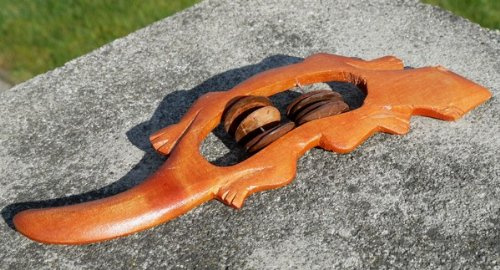 Wogeka - Gecko Klapper - Rassel Rhythmus Musikinstrument Mus119
