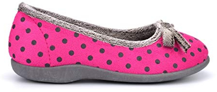 Sleepers - Louise - Pantofole a Ballerina con Pois - Donna (39 EUR) (Rosa)