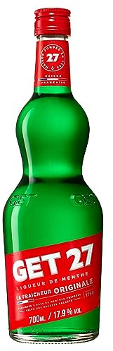 GET 27 Liqueur de Menthe Poivrée, 17,9 % Vol, 70cL / 700mL, Cocktail Digestif Liqueur de Menthe Fraîche